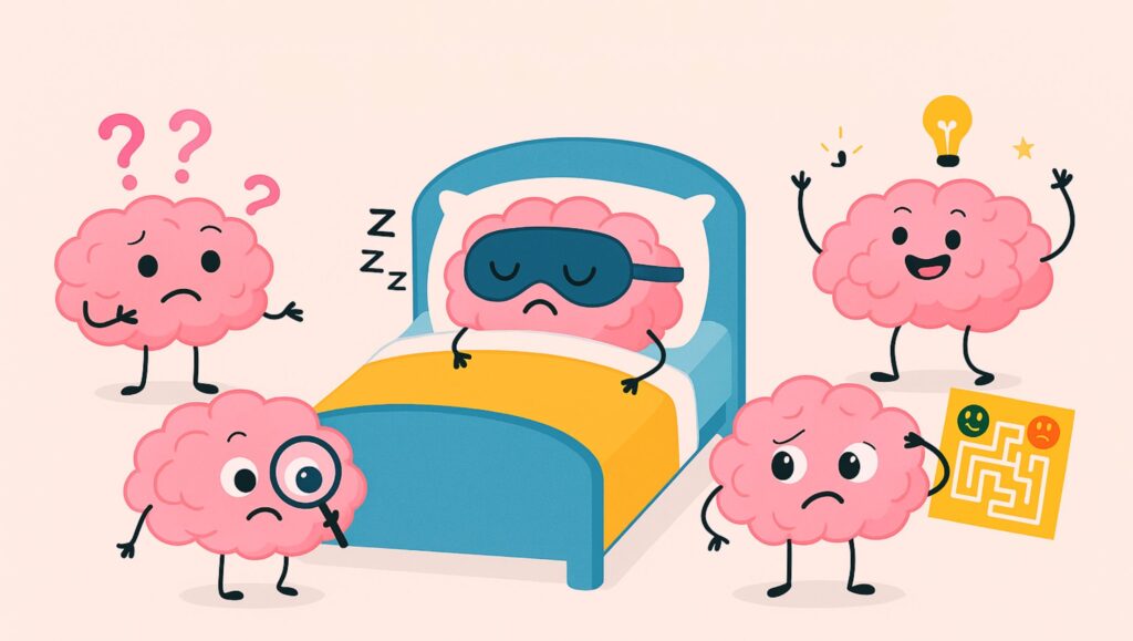 Gehirn von Kinder mit ADHS Verschiedene Emotionen eines Gehirns