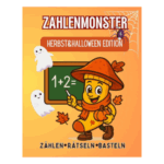Zahlenmonster PDF zum Ausdrucken mit Zahlen Rätseln und Bastelseiten