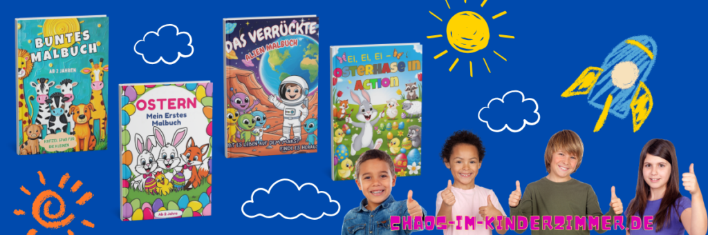 Bunte Bücher für Kinder und Spaß