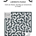 Zahlenmonster Labyrinth Arbeitsblatt zum Ausdrucken